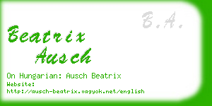 beatrix ausch business card